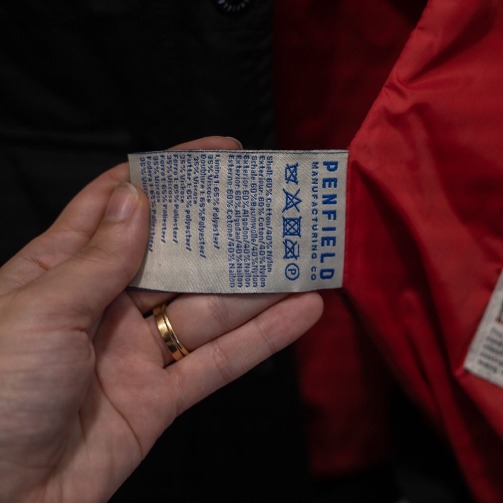 Penfield Black and Red Lining Raincoat - Picture 4 of 5